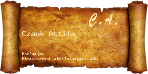 Czank Attila névjegykártya